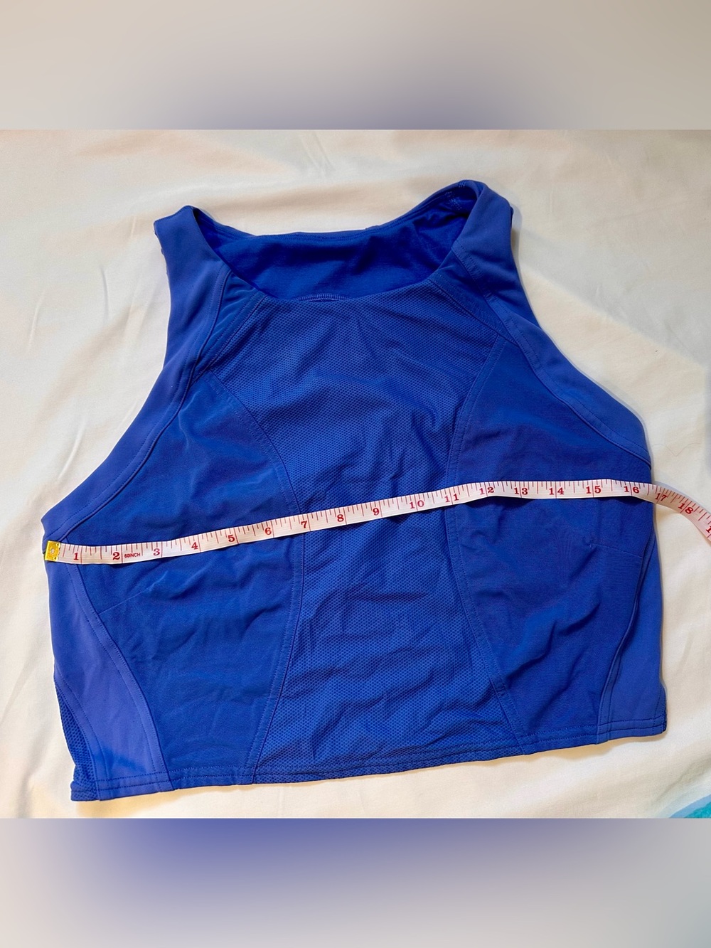 lululemon athletica Wild Indigo Cropped Mesh-Panel Tank
